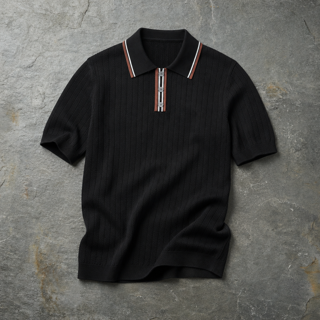 Trani Tipped Collar Knit Polo