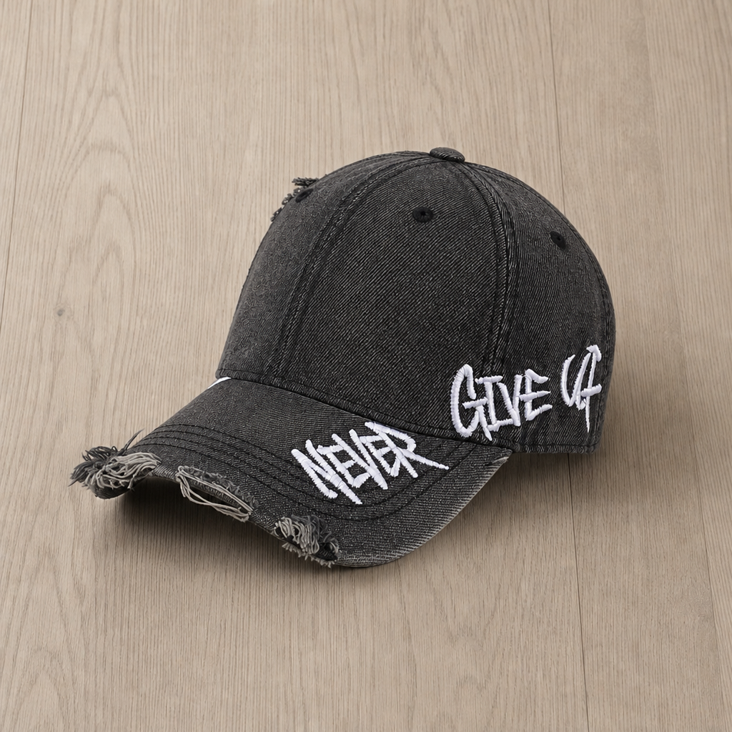 Siracusa Distressed Denim Cap