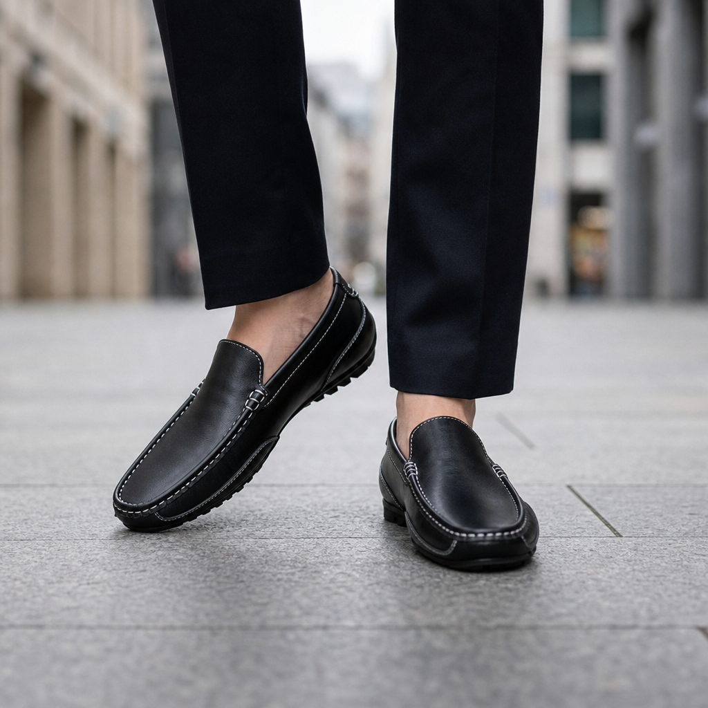 Noto Leather Slip-On Loafers