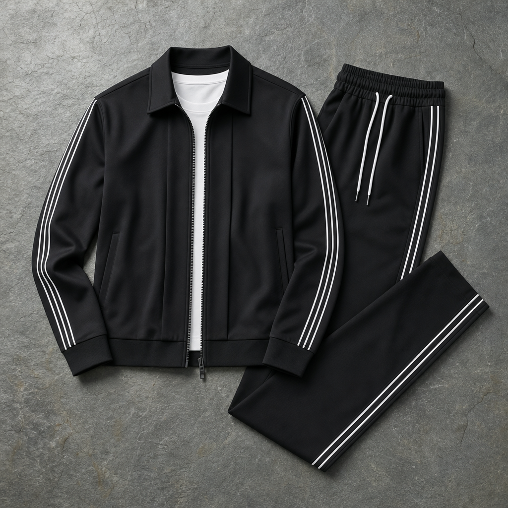 Monreale Striped Zip Tracksuit Set