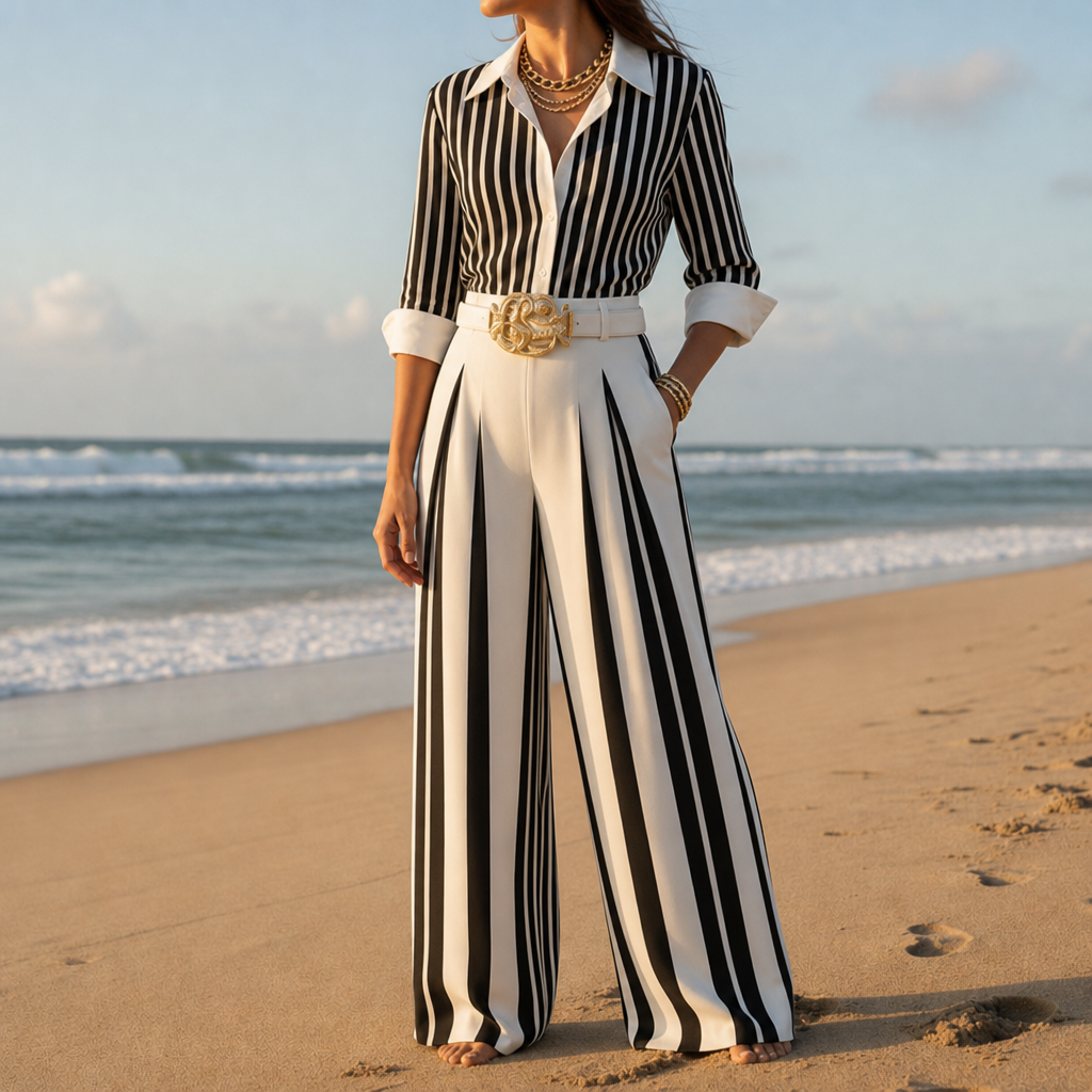 Maratea Striped Shirt Co-Ord Set