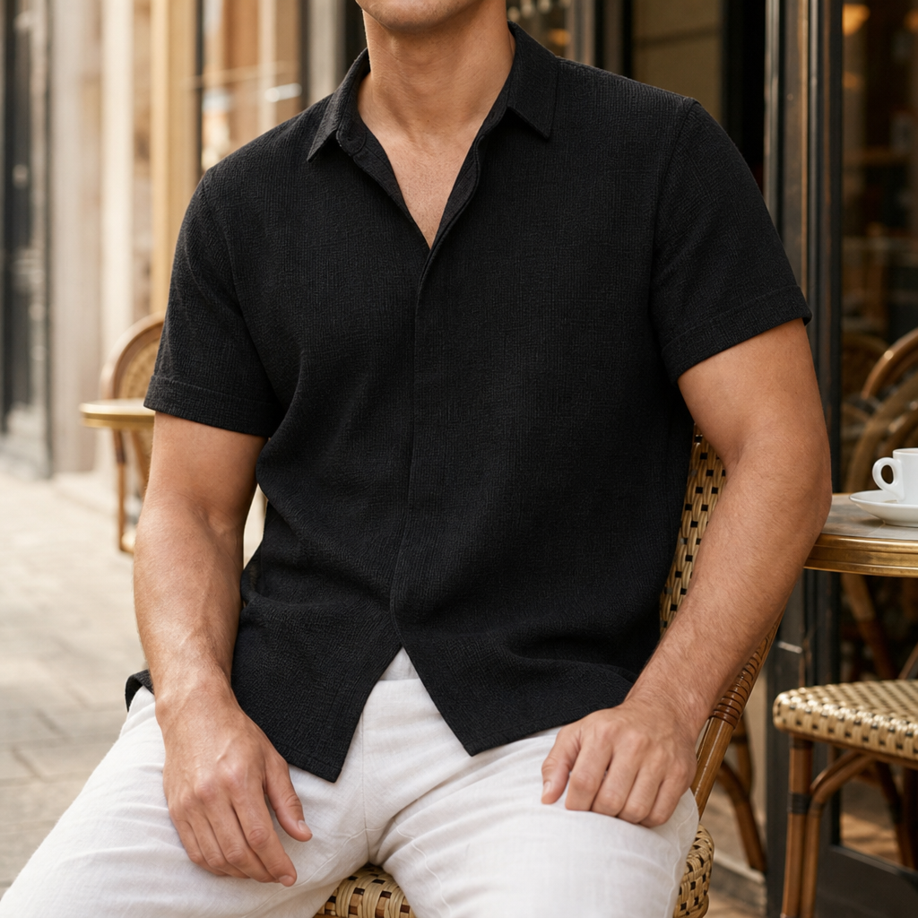 Maratea Linen-Look Short Sleeve Shirt