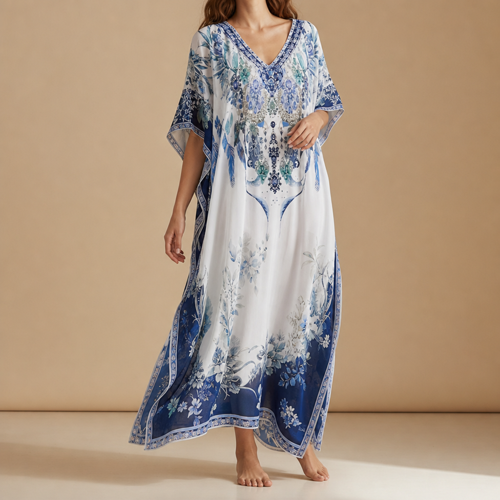 Peniscola Boho Print Kaftan Dress
