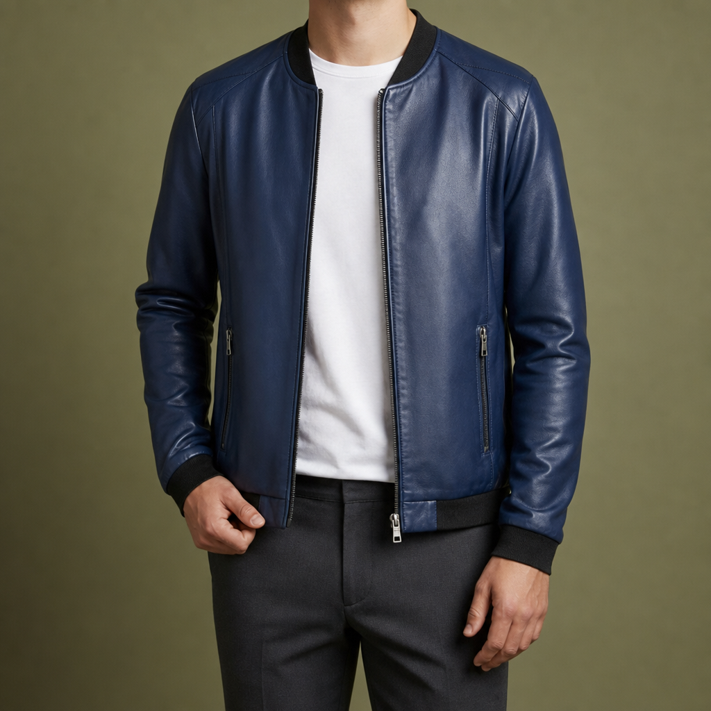 Makarska Leather Bomber Jacket