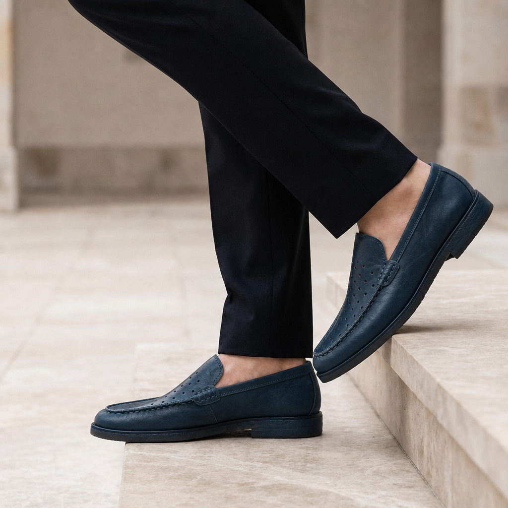 Soller Perforated Leather Loafers