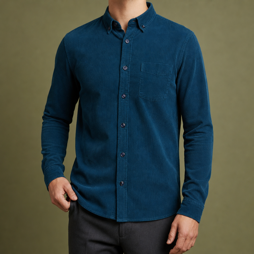 Chania Corduroy Button-Up Shirt