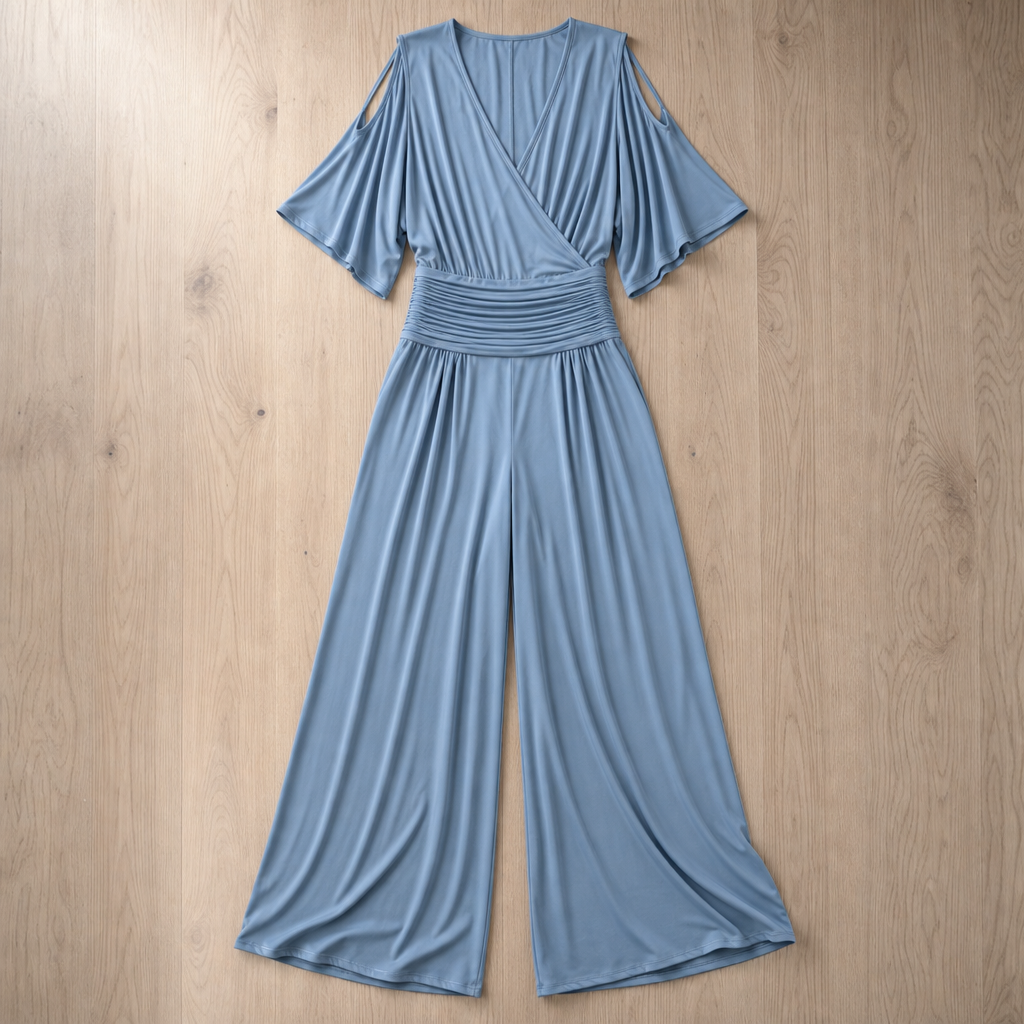 Maratea Wrap Front Wide-Leg Jumpsuit