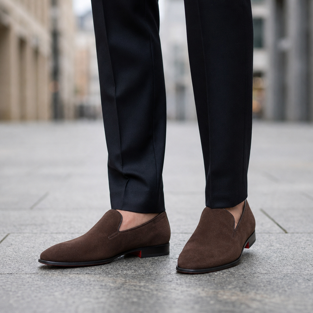 Mykonos Red Sole Suede Loafers