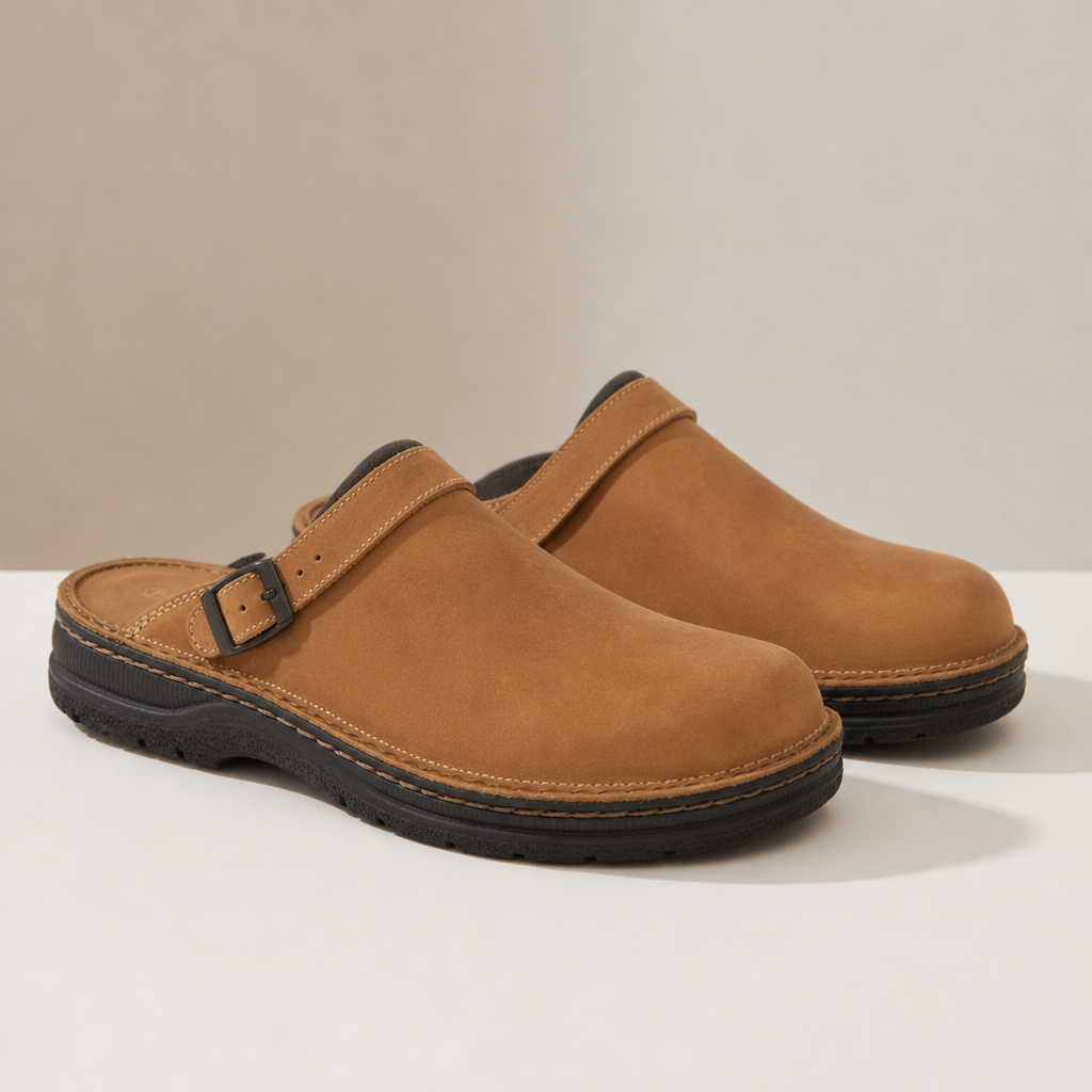 Hvar Leather Buckle Clogs