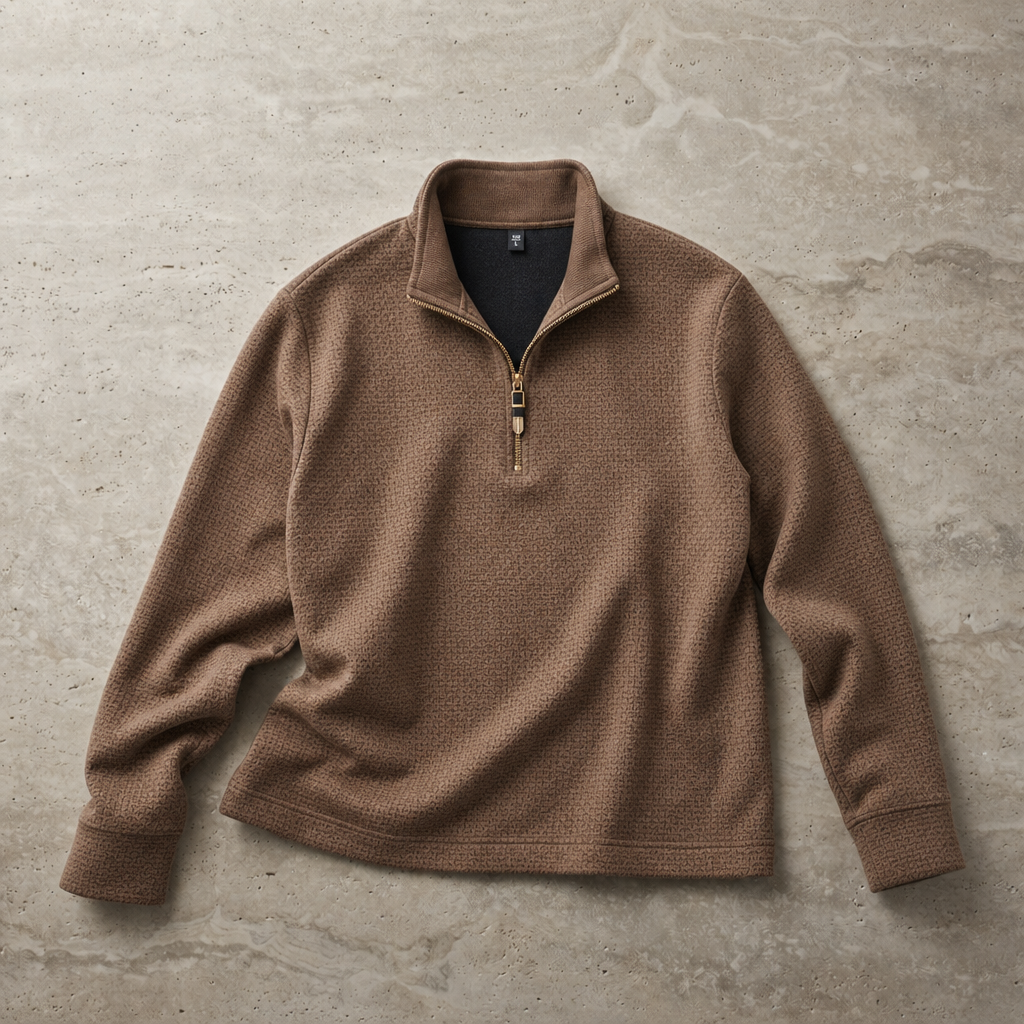 Chios Textured Quarter-Zip Pullover