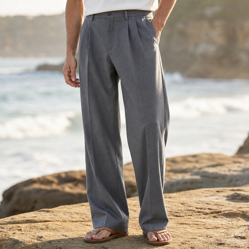 Marbella Pleated Wide Leg Trousers