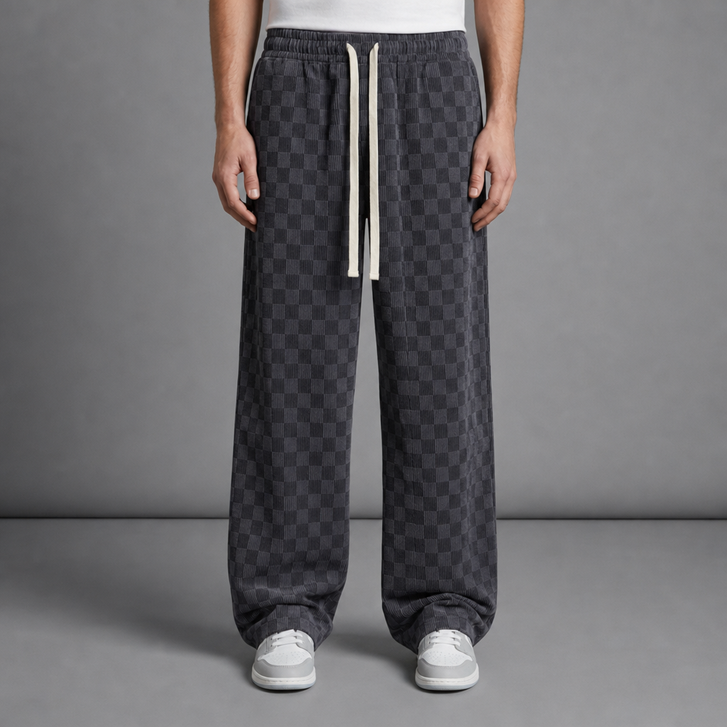 Estoril Checkered Corduroy Sweatpants