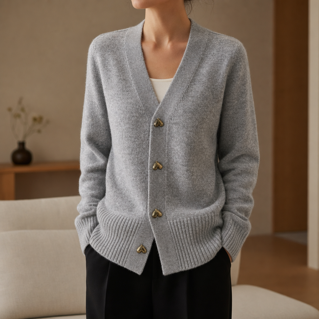 Merano Heart Button Cardigan