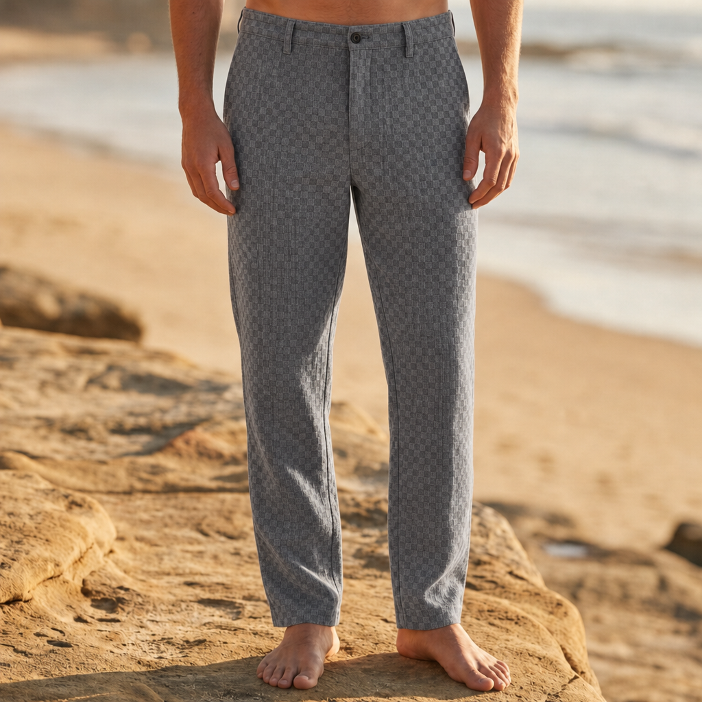 Aegina Checkered Corduroy Trousers