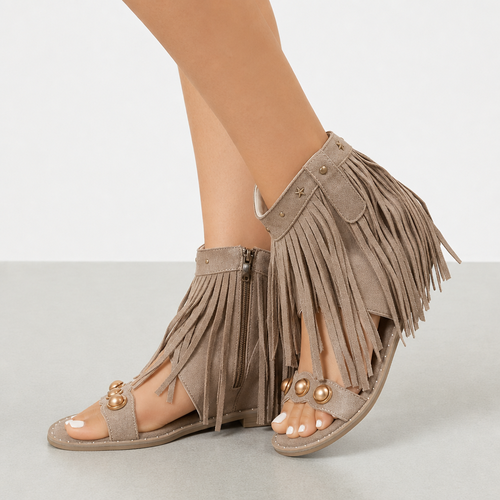 Alberobello Fringe Boho Sandals