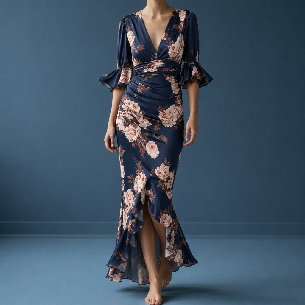 Ithaca Floral Ruffle Maxi Dress