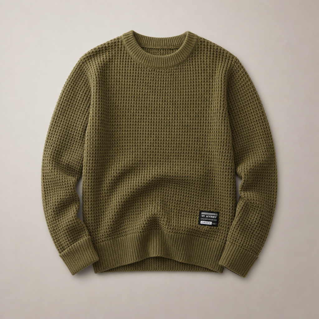 Corfu Waffle Knit Crewneck