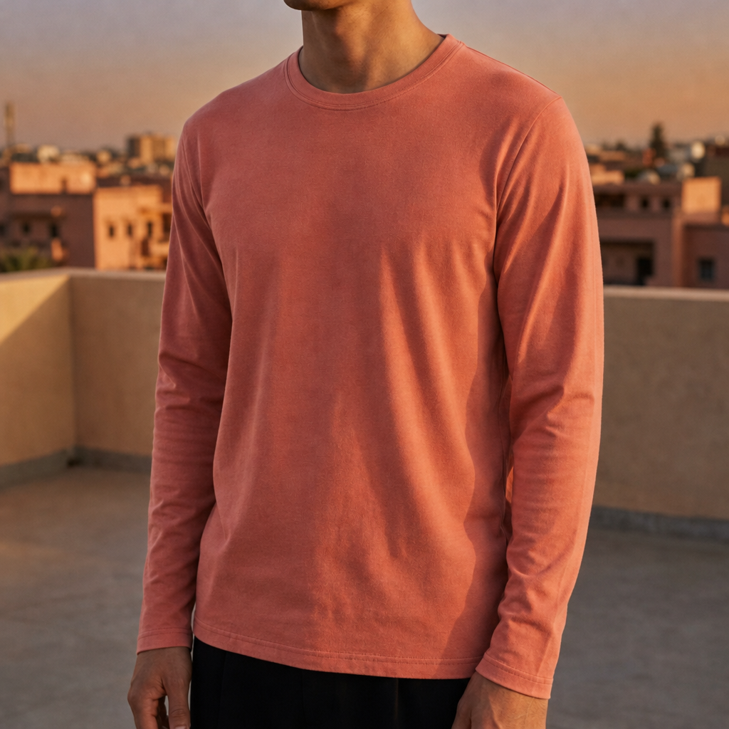 Trento Slim Crewneck Long-Sleeve Tee