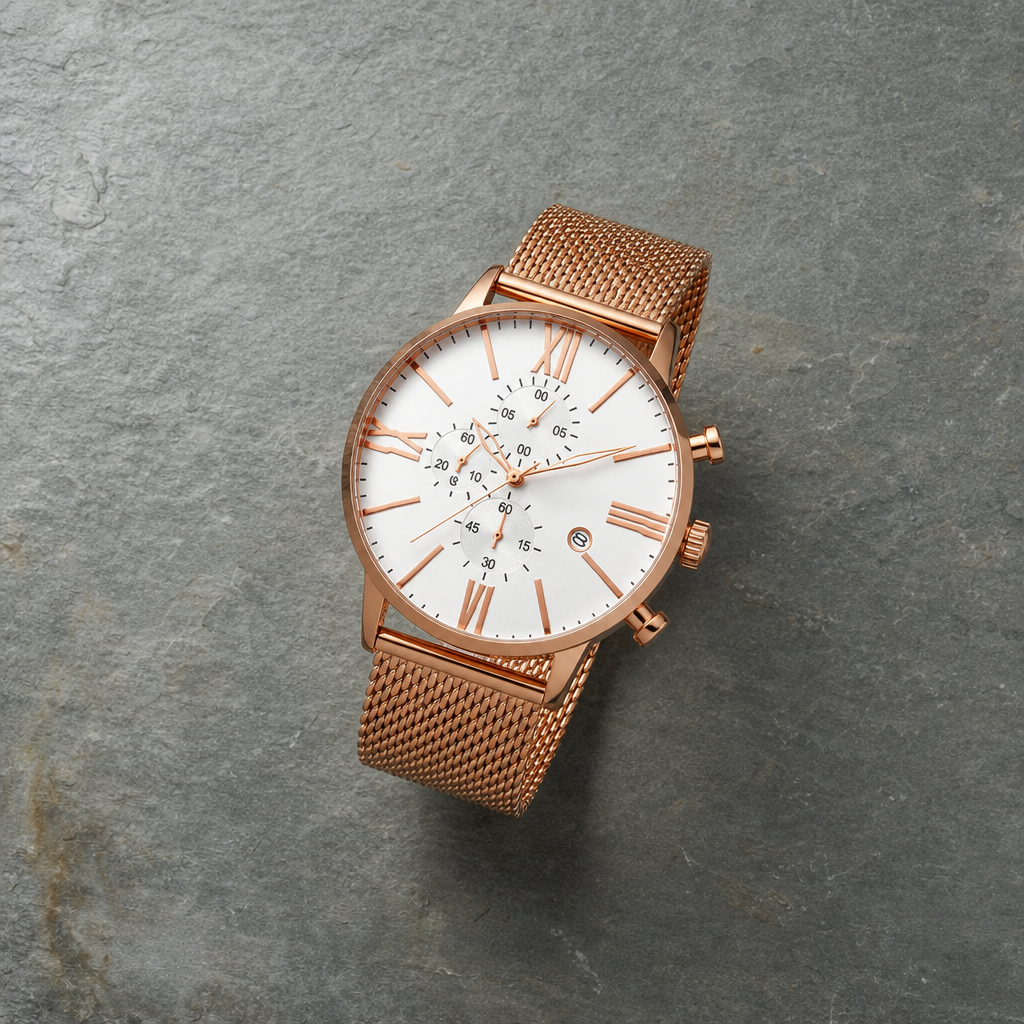Girona Blue Mesh Chronograph Watch