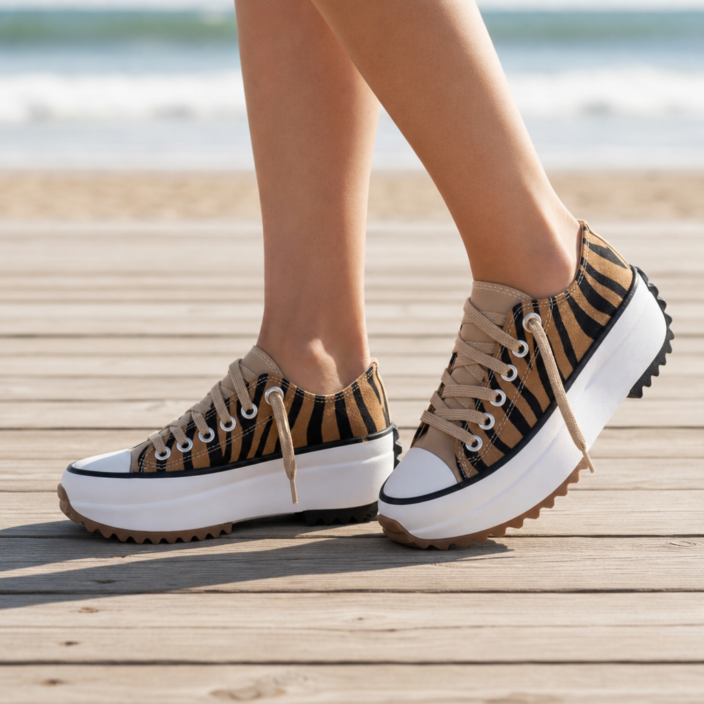 Valencia Platform Canvas Sneakers