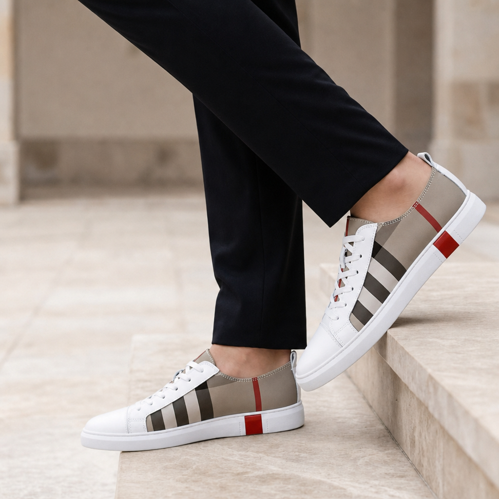 Modica Plaid Stripe Sneakers