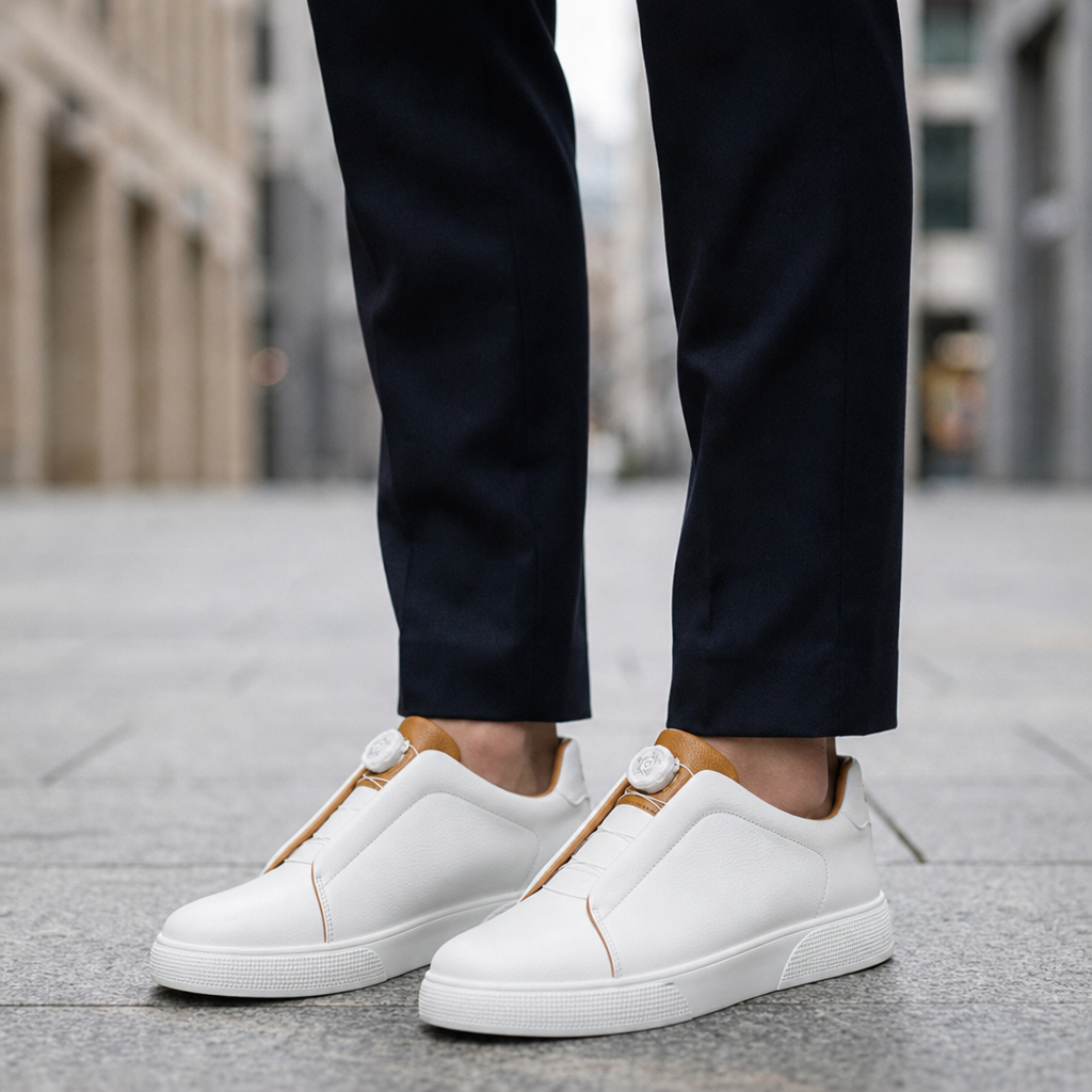 Nerja Rotary Lace Leather Sneakers