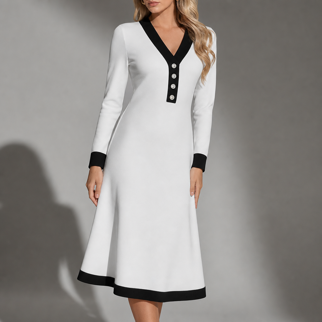 Lucca Color Block Midi Dress