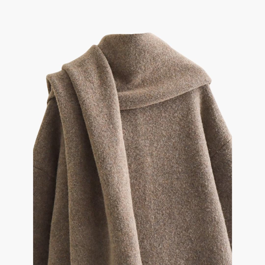 Viola | Button-Up Matching Scarf Cardigan
