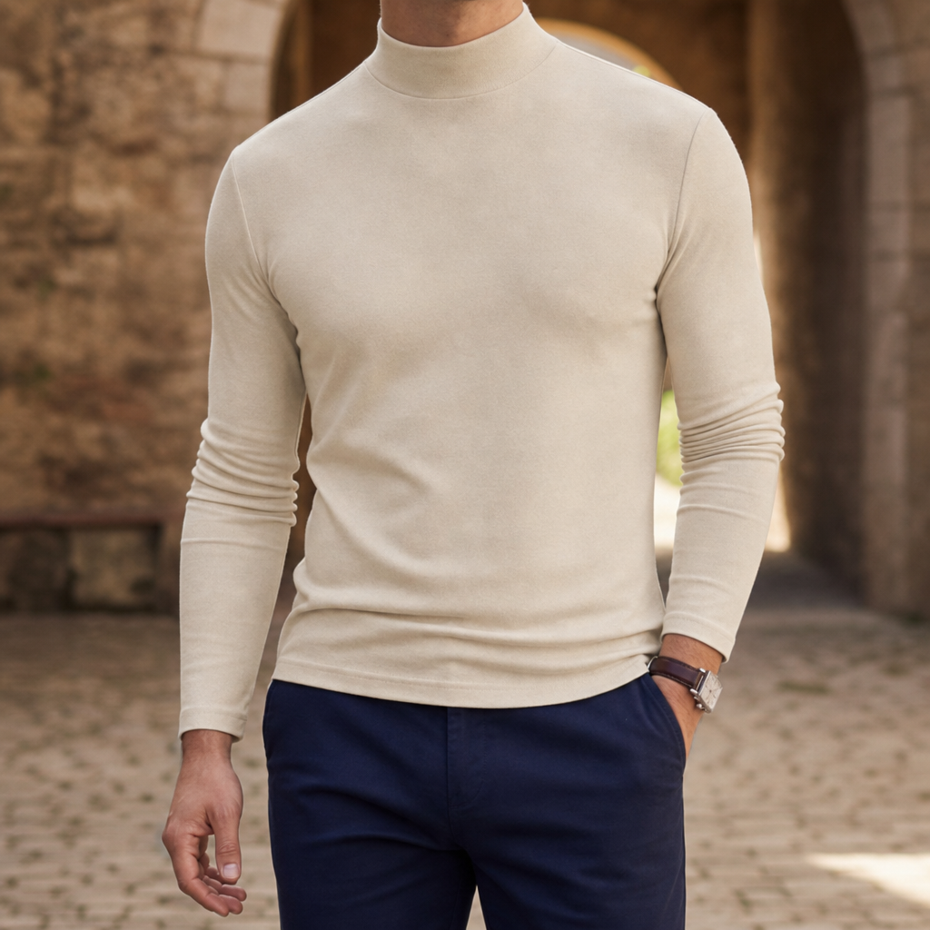 Santander Slim Fit Mock Neck