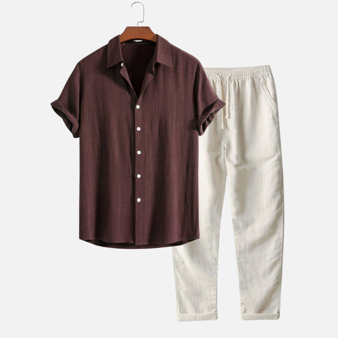 Men's Old Money Linen Summer Set