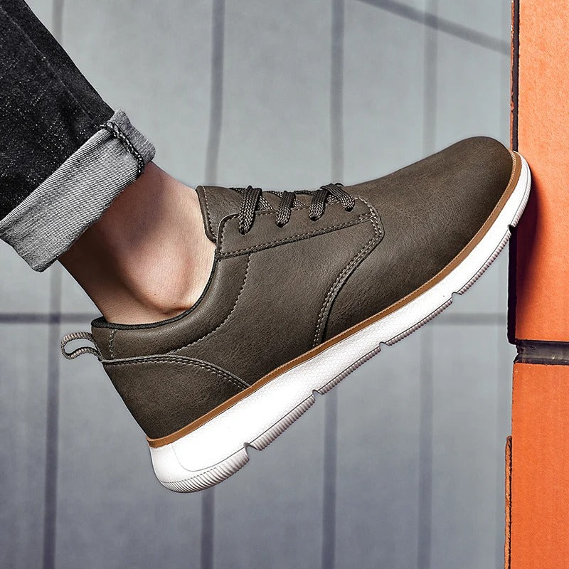 Ardley Faux Leather Lace-Up Sneaker