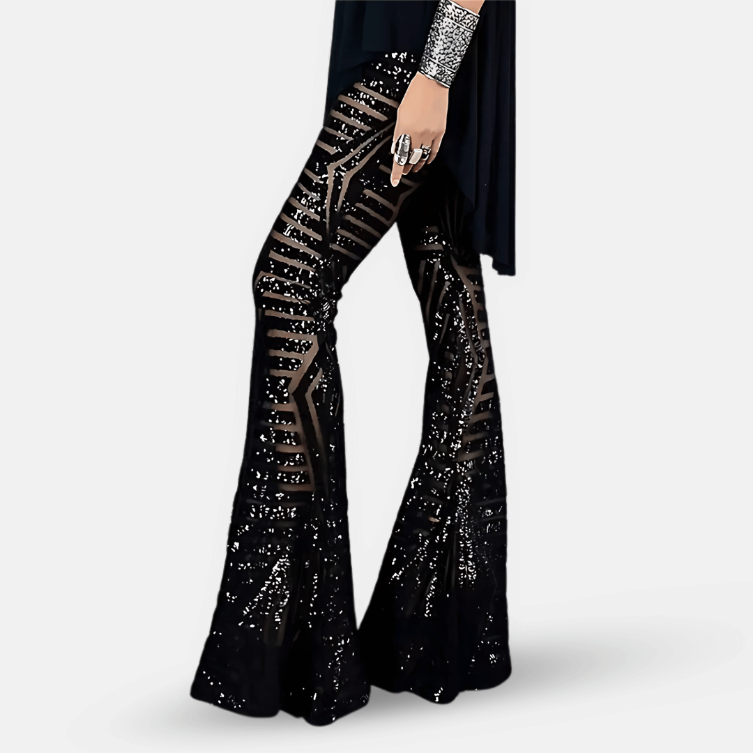 Women's Geometric Print Flared Pants