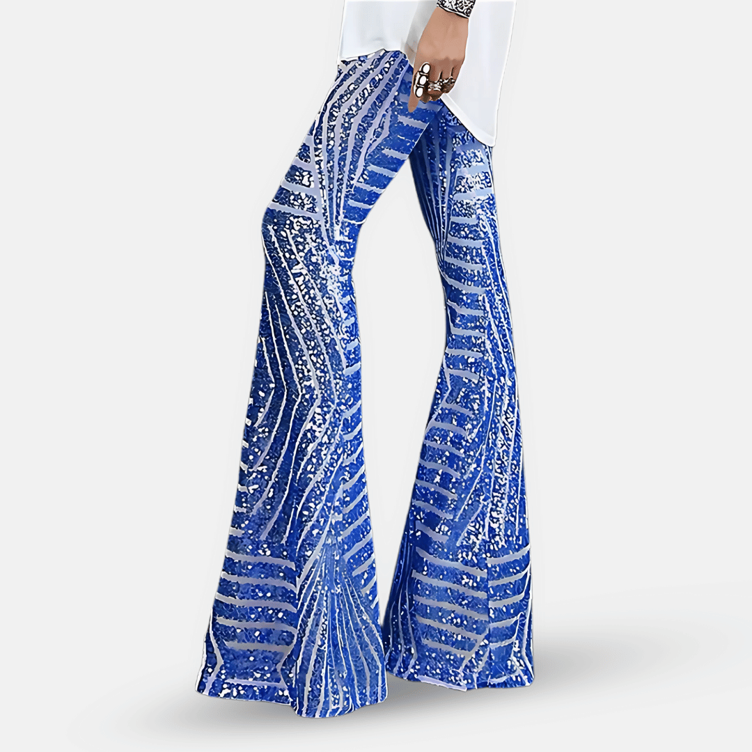 Women's Geometric Print Flared Pants
