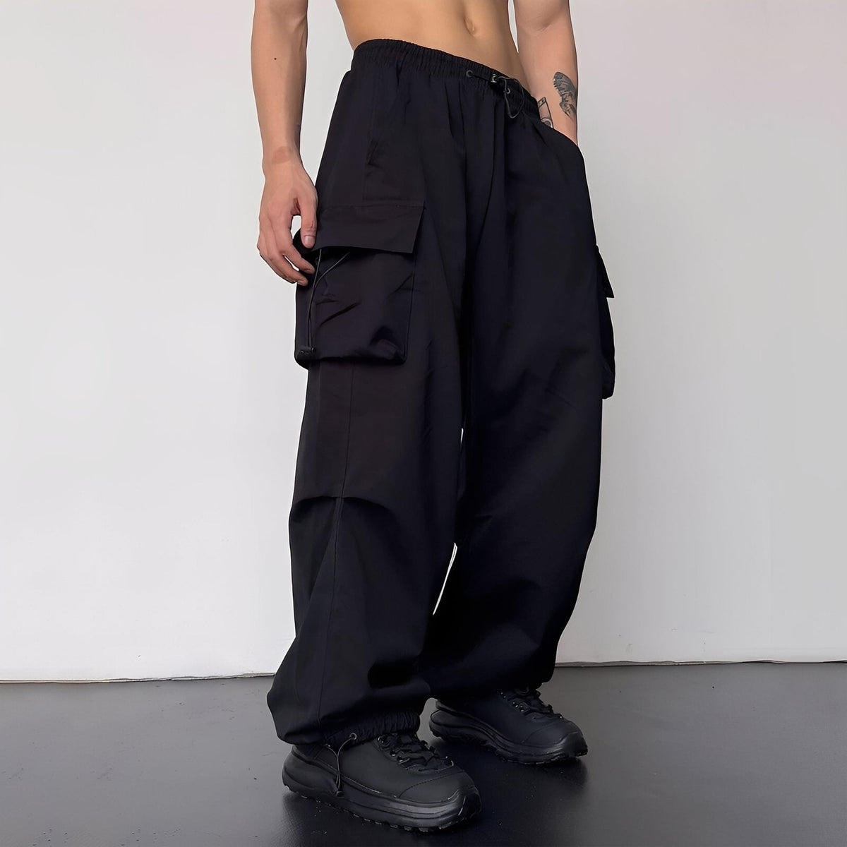 Kaleb - Trendy wide-leg cargo pants