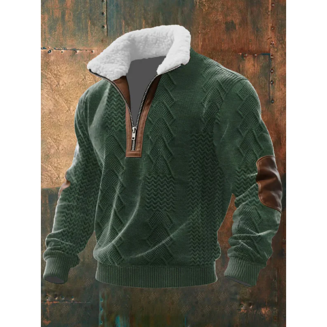 HIGH COLLAR FLEECE SWEATER