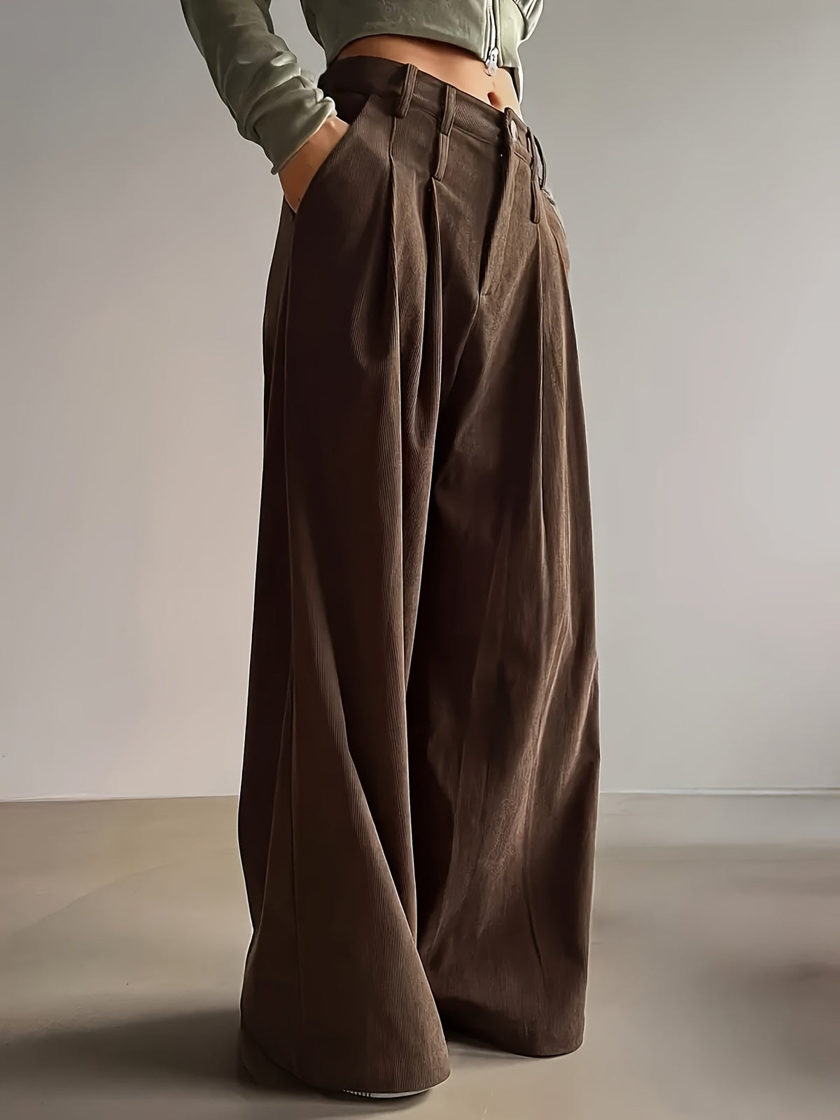 Celine | Pleated High Waisted Wide-Leg Pants