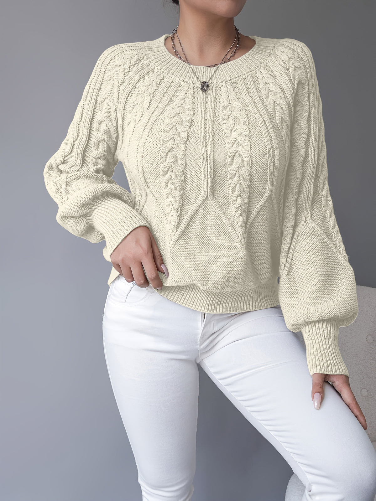 Elsie | Cable Knit Sweater