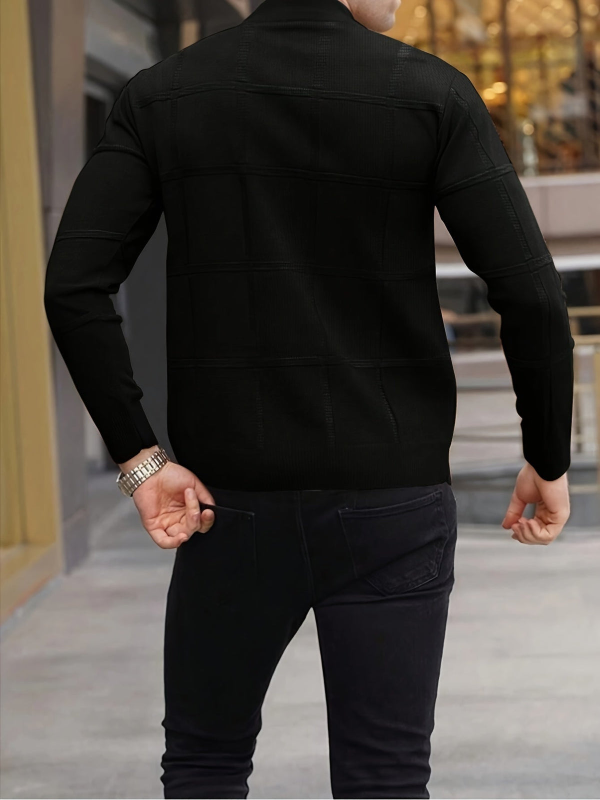 Men's Cotton Roll Neck Knit Jumper