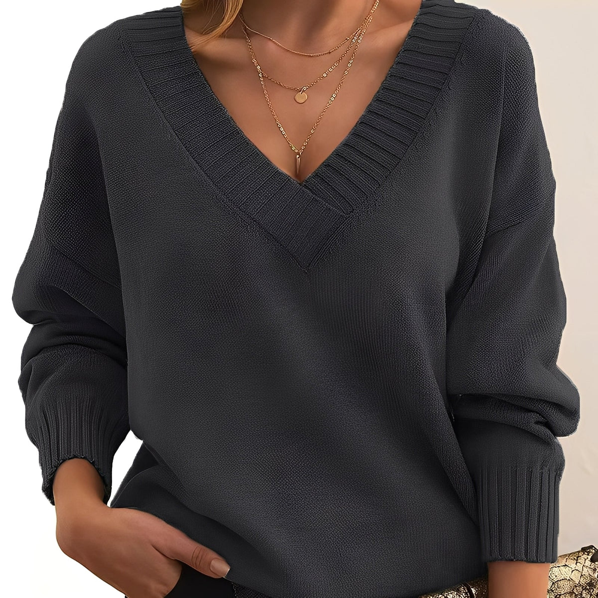 Elexa - Cozy V-neck sweater