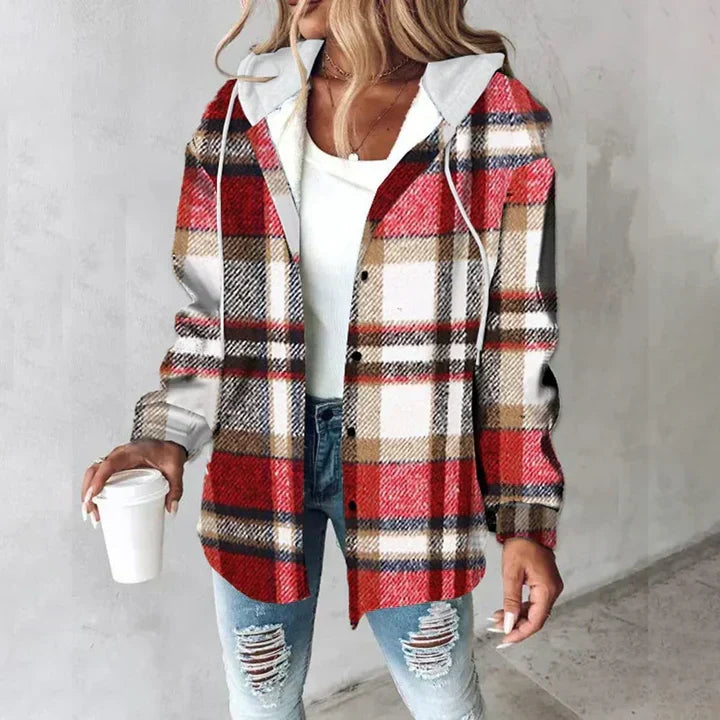Veronique | Checkered Lined Cardigan