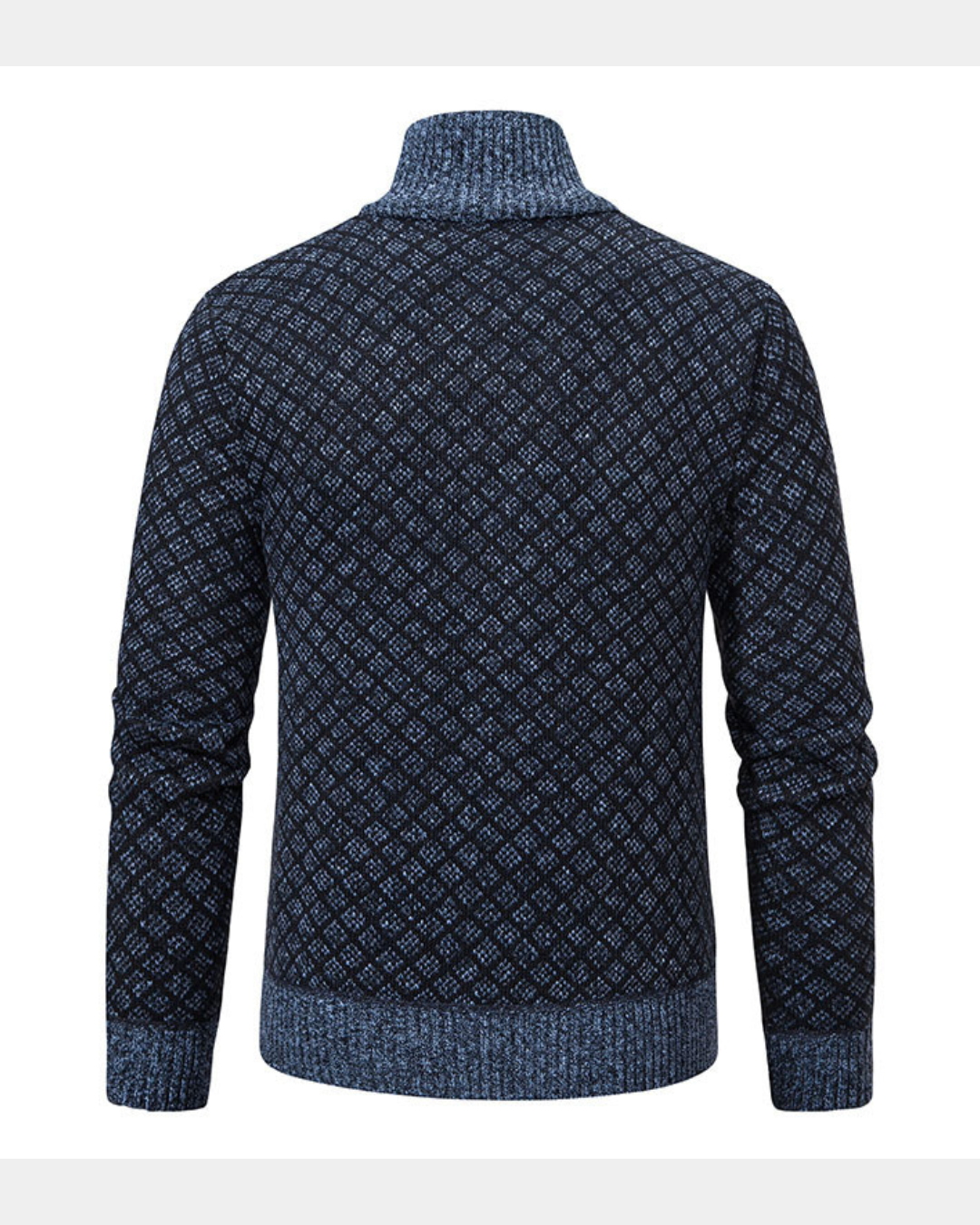 Harrison Jacquard Knit Zip Cardigan Sweater