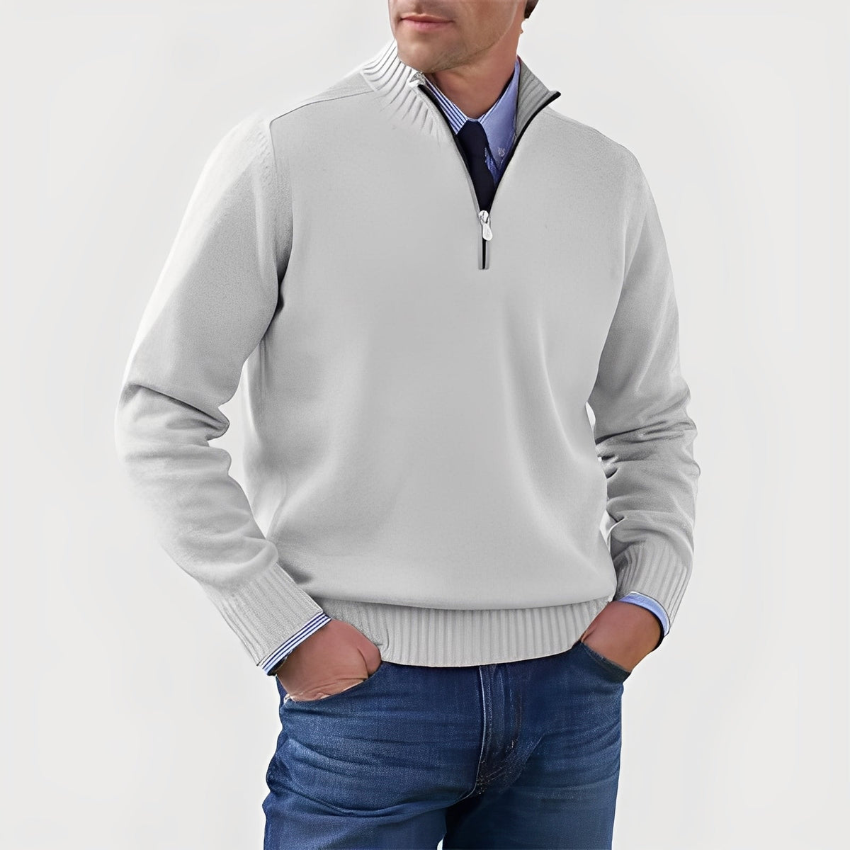 Nolan - Cozy sweater with half zipper