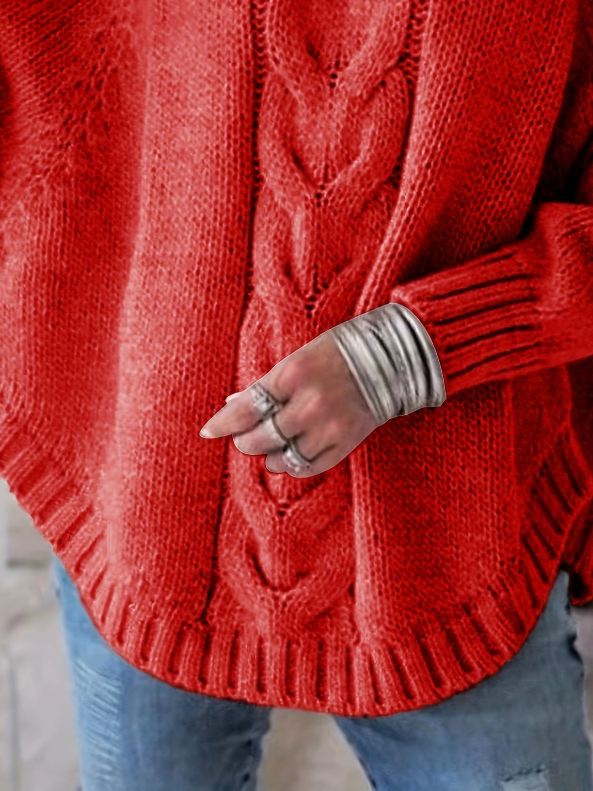 Gwendolyn | Cable Knit High Neck Winter Turtleneck Sweater