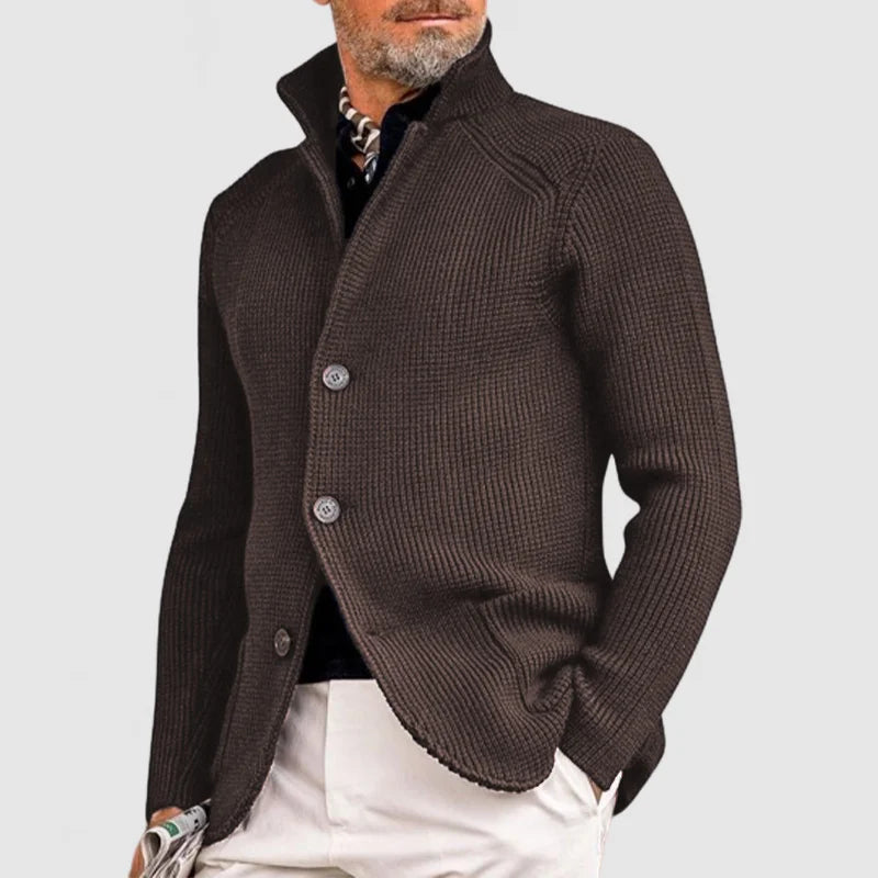 STRUCTURED KNIT CARDIGAN FOR MEN