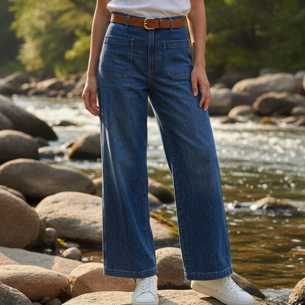 Malta Wide Fit Denim Trousers
