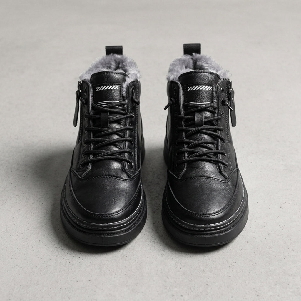 Laurent Faux Leather Ankle Boots