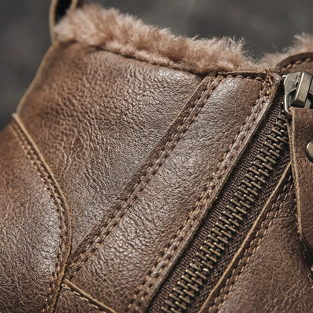 Laurent Faux Leather Ankle Boots