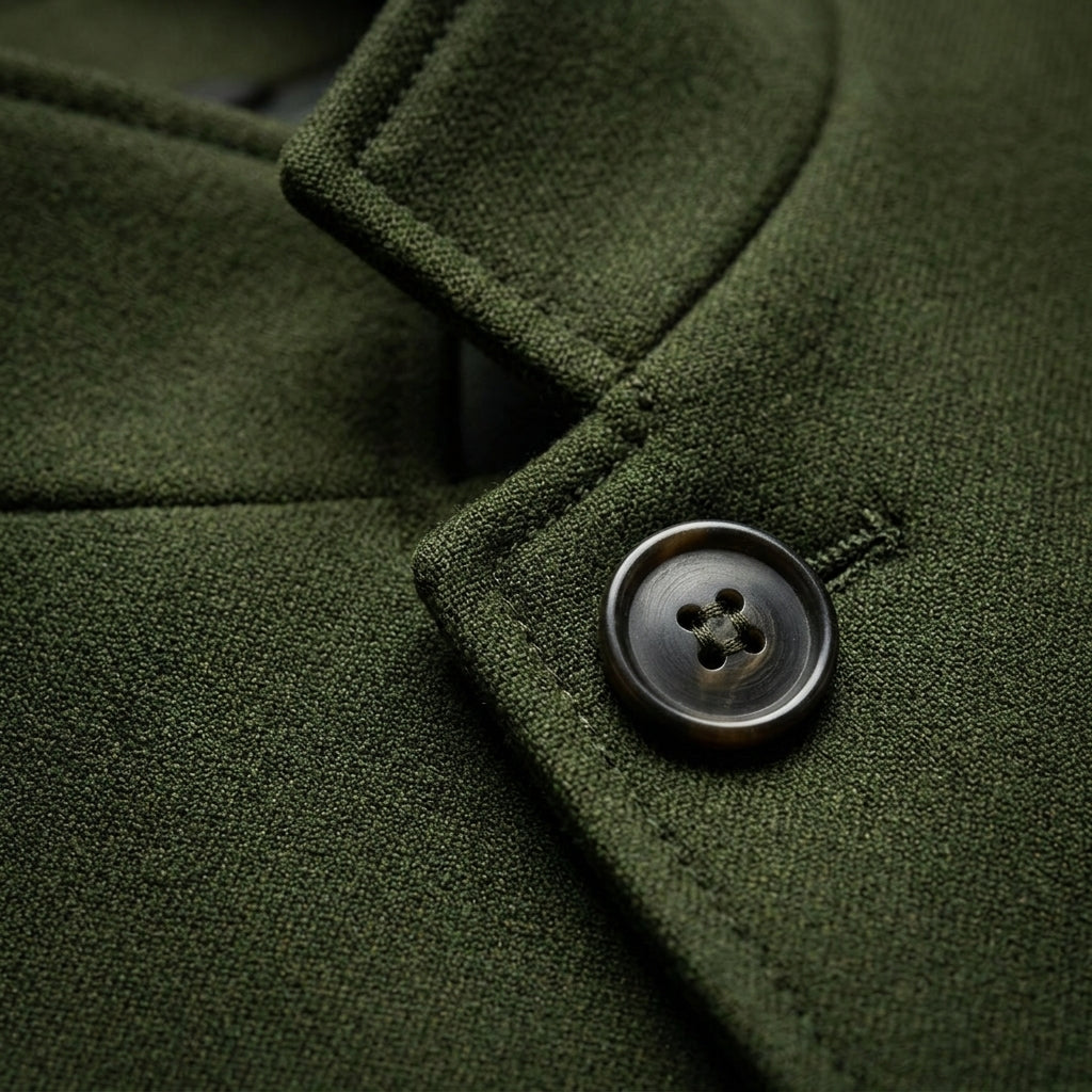 Cendré Noir Men’s Wool Tailored Overcoat