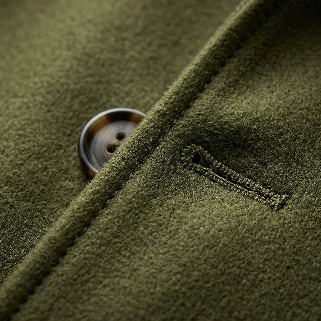 Cendré Noir Men’s Wool Tailored Overcoat