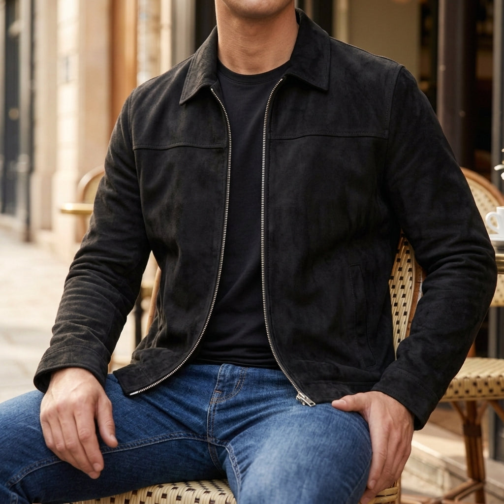 Xavrelle Men's Premium Leather Zip Jacket